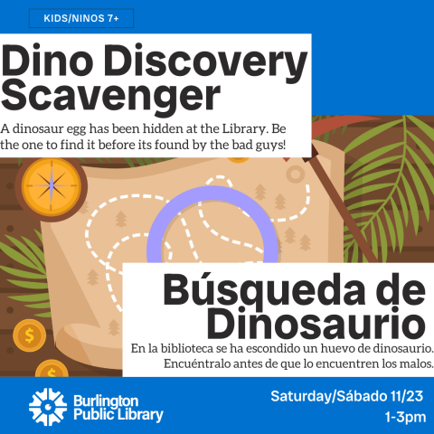 Dino Discovery Scavenger Hunt/Búsqueda de Dinosaurio